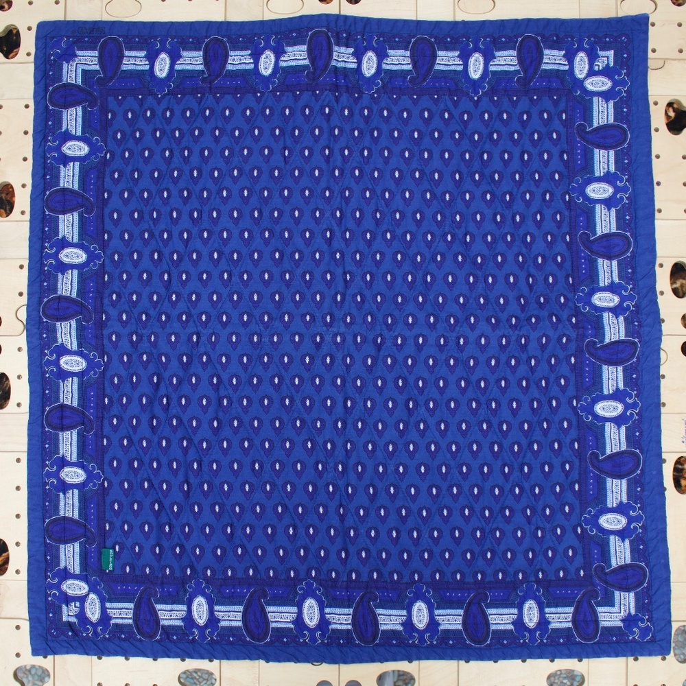 Vintage Souleiado 100% Cotton Square Quilted Table Runner Made In France